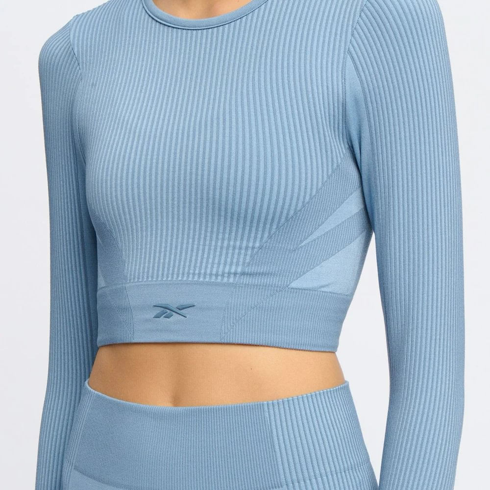 Polera Training | Rbk Lab Ls Seamless Crop | Mujer - Imagen 4