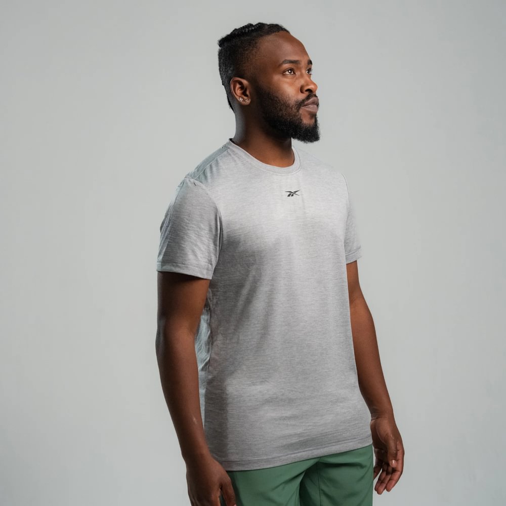 Polera manga corta Training | Id Train Melange Tech Tee | Hombre - Imagen 2